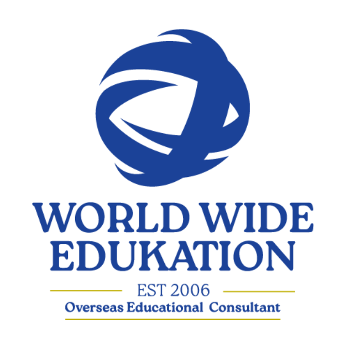 Airplane wing over clouds.